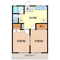 メゾン根岸　Ｂ棟の物件間取画像